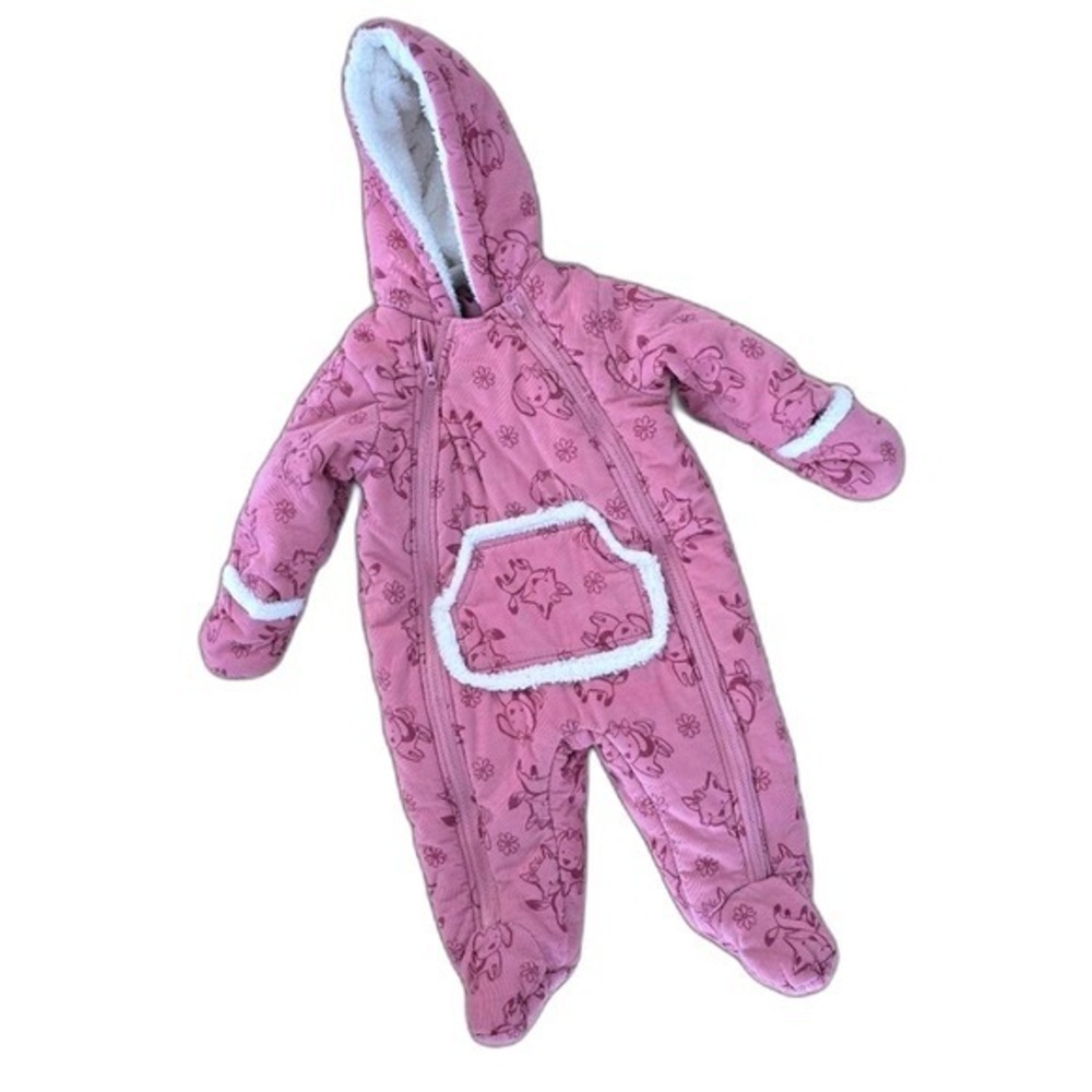 First Impressions‎ Baby Girl Corduroy Puppy Kitten Pram Suit Bunting 6-9M